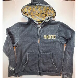 NKOTB New Kids On The Block The Main Event 2015 Hoodie Womens 2XL Gray Zip Up